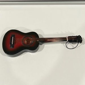 Miniature acoustic guitar hanging ornament